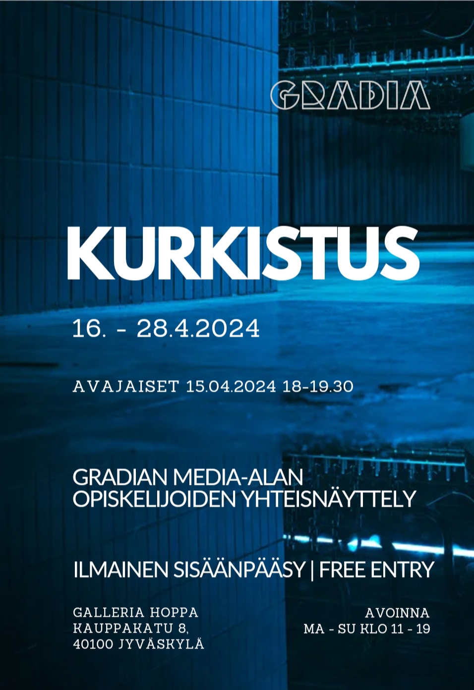 Gradian media-alan opiskelijoiden yhteisnäyttely Kurkistus