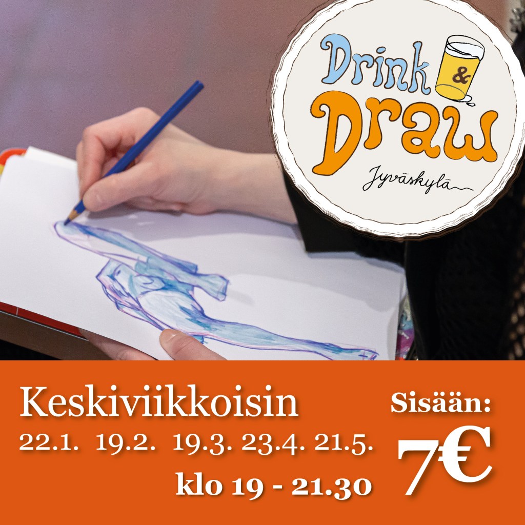 Nyt kevään piirtoillat kalenteriin: keskiviikkoisin 22.1. 19.2. 19.3. 23.4.&nbsp;21.5.