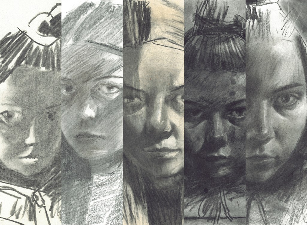 Vera den Arend: Peilikuvapiirustuksia 17.–23.2.