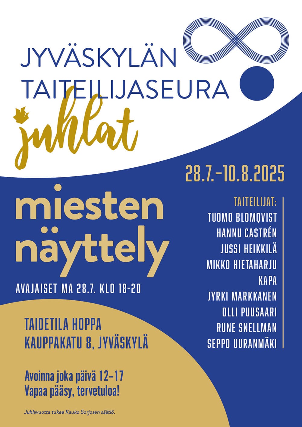 Jyväskylän taiteilijaseura: Miesten näyttely 28.7.–10.8.2025